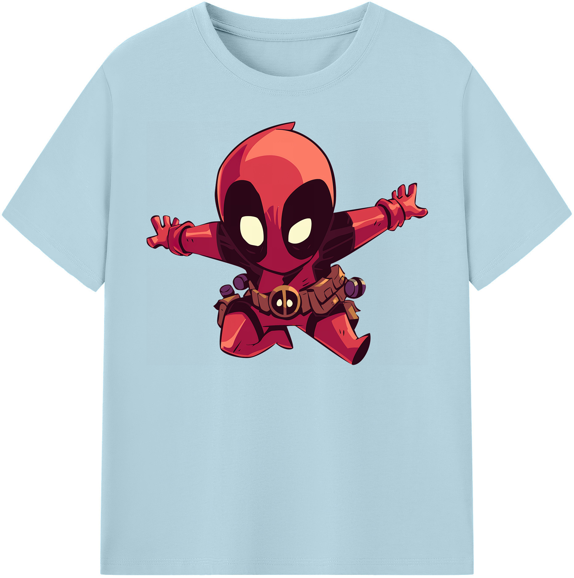 （画像用） Deadpool デッドプール 綿100％半袖Tシャツ（フロントプリント）
